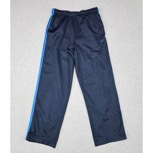 VTG Nike Mens M Embroidered Swoosh Drawstring Pants Y2K Wide Loose Pocket Stripe